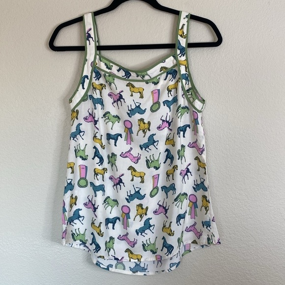 ModCloth tank top blouse horses women’s small VGUC - Picture 6 of 6